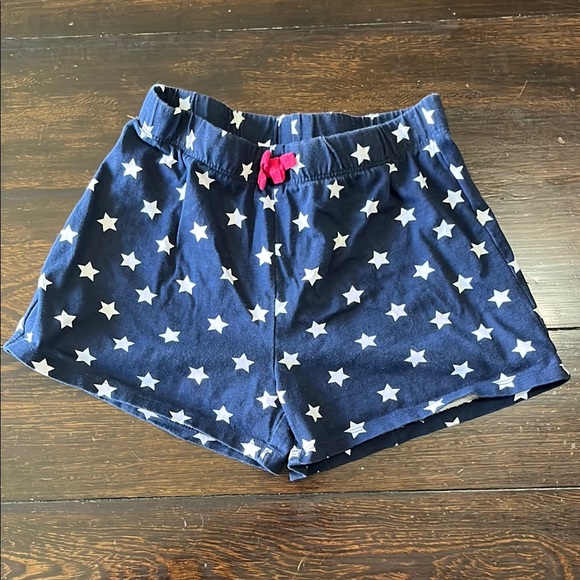 Place Blue and White Athletic Shorts with Star Pattern - Picture 1 of 3